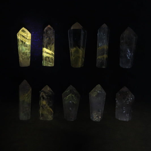 Powellite Amethyst UV Reactive Towers Set of 10