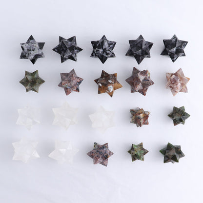 Mixed Stones Stars Set of 17 & 3 Cut Base Stars