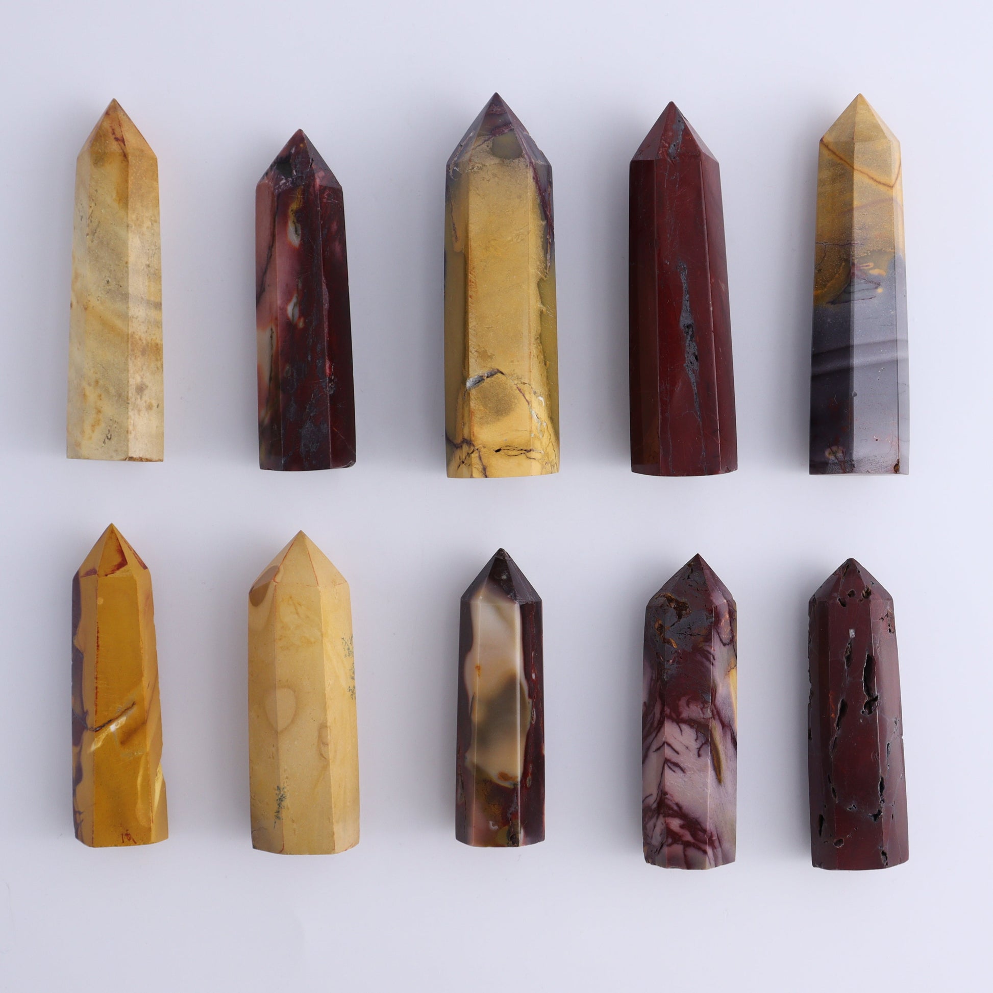 Mookite Towers Set of 10 - Expert Wholesale and Supplier of Wholesale Crystals & Bulk Gemstones, ["Mookite","Towers"]