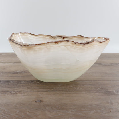 Mexican Onyx/Calcite Bowl 12"