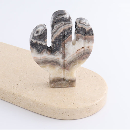 One Cactus Mexican Onyx/Calcite Black & Pink 12 cm - Expert Wholesale and Supplier of Wholesale Crystals & Bulk Gemstones, ["Cactus","Calcite","Catalog Onyx","Mexico","onyx"]