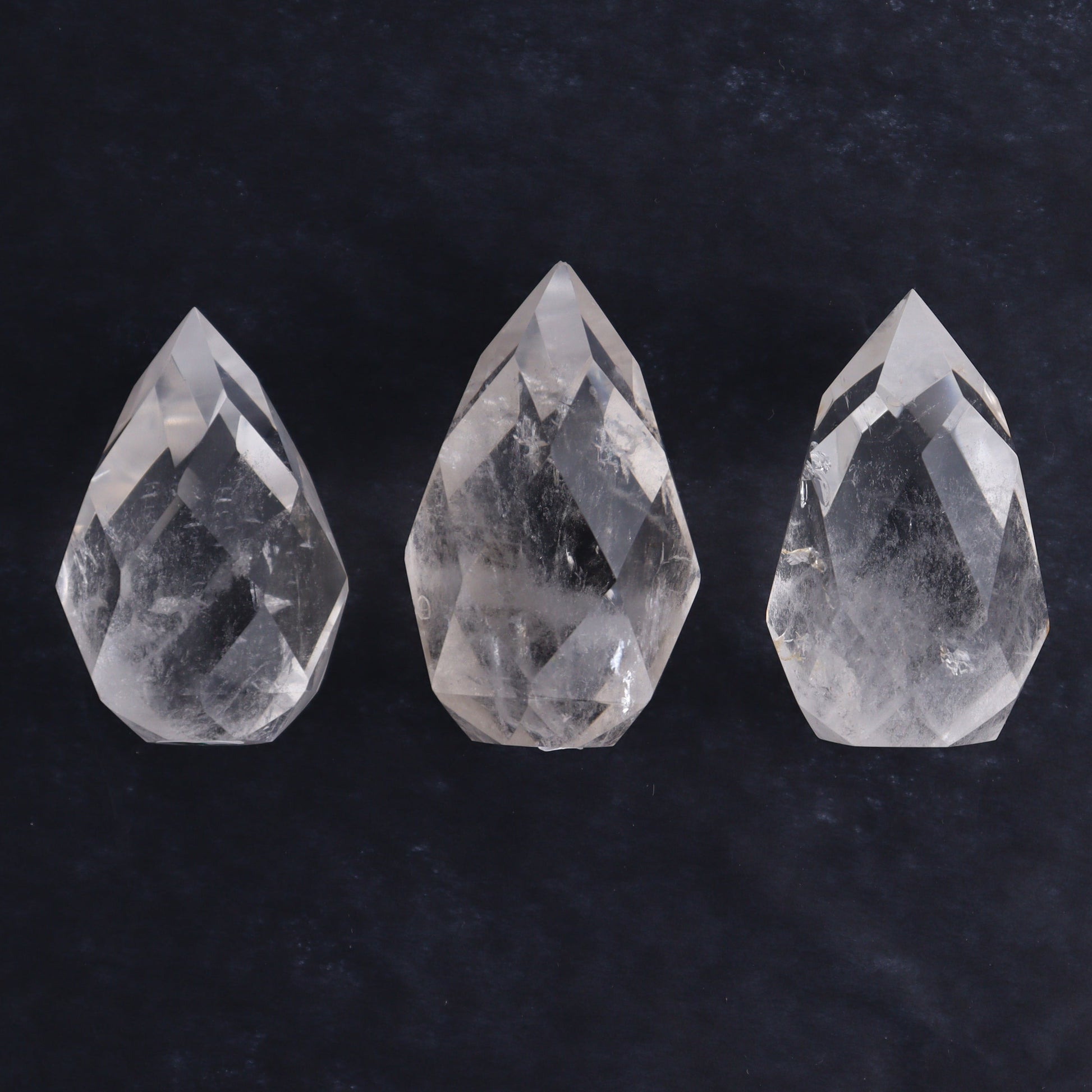 Imperfect Clear Quartz Face Polished Set of 6 - Expert Wholesale and Supplier of Wholesale Crystals & Bulk Gemstones, ["Brazil","Clear Quartz","Face Polished","Quartz"]