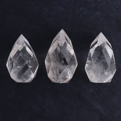 Imperfect Clear Quartz Face Polished Set of 6 - Expert Wholesale and Supplier of Wholesale Crystals & Bulk Gemstones, ["Brazil","Clear Quartz","Face Polished","Quartz"]