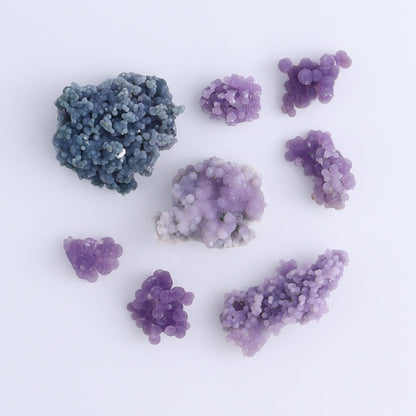 Grape Agate Cluster Set of 54 - Expert Wholesale and Supplier of Wholesale Crystals & Bulk Gemstones, ["Clusters","Grape agate","Indonesia"]