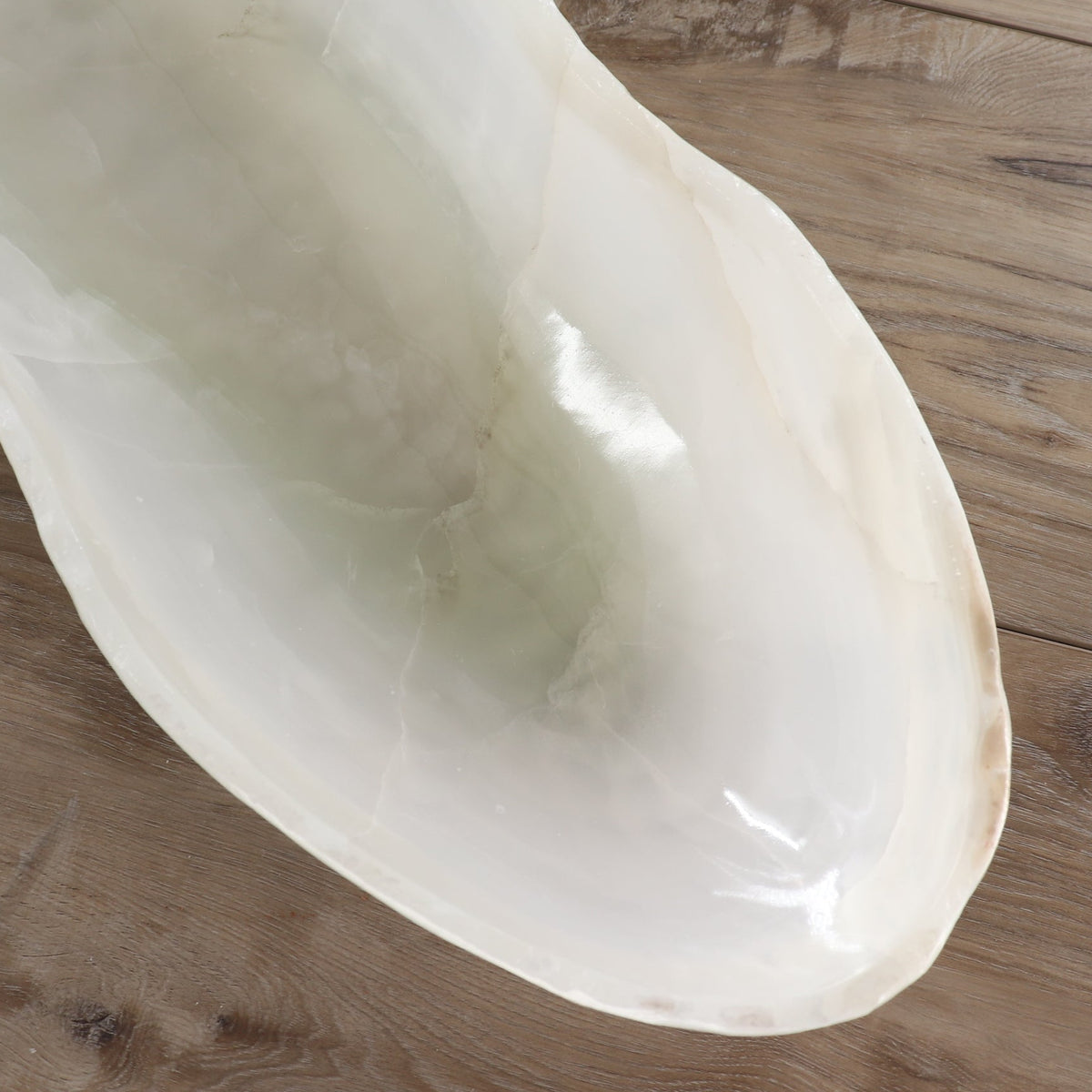 Mexican Onyx/Calcite Canoe Bowl 28"