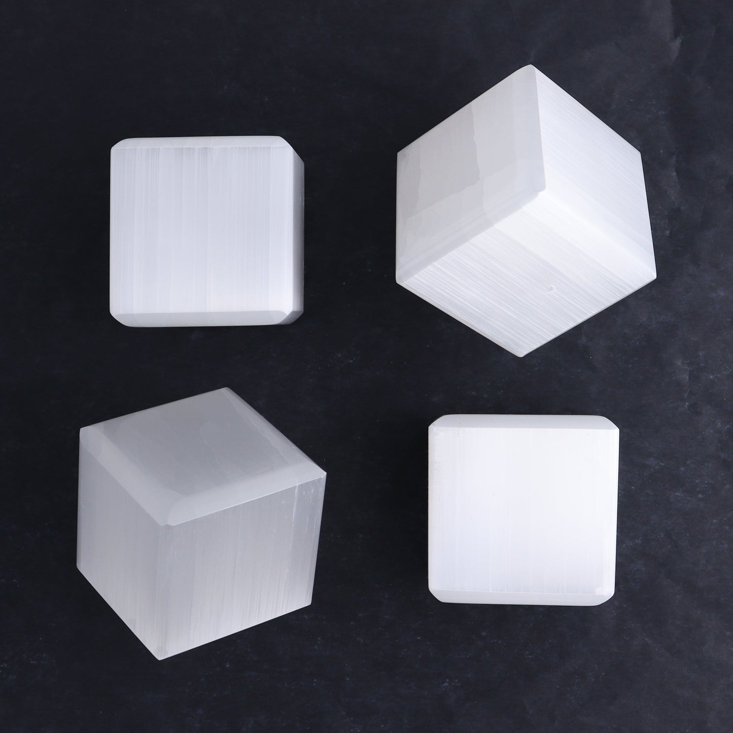 One Selenite (Satin Spar) Cube 6 cm - Expert Wholesale and Supplier of Wholesale Crystals & Bulk Gemstones, ["Cubes","Morocco","Selenite"]