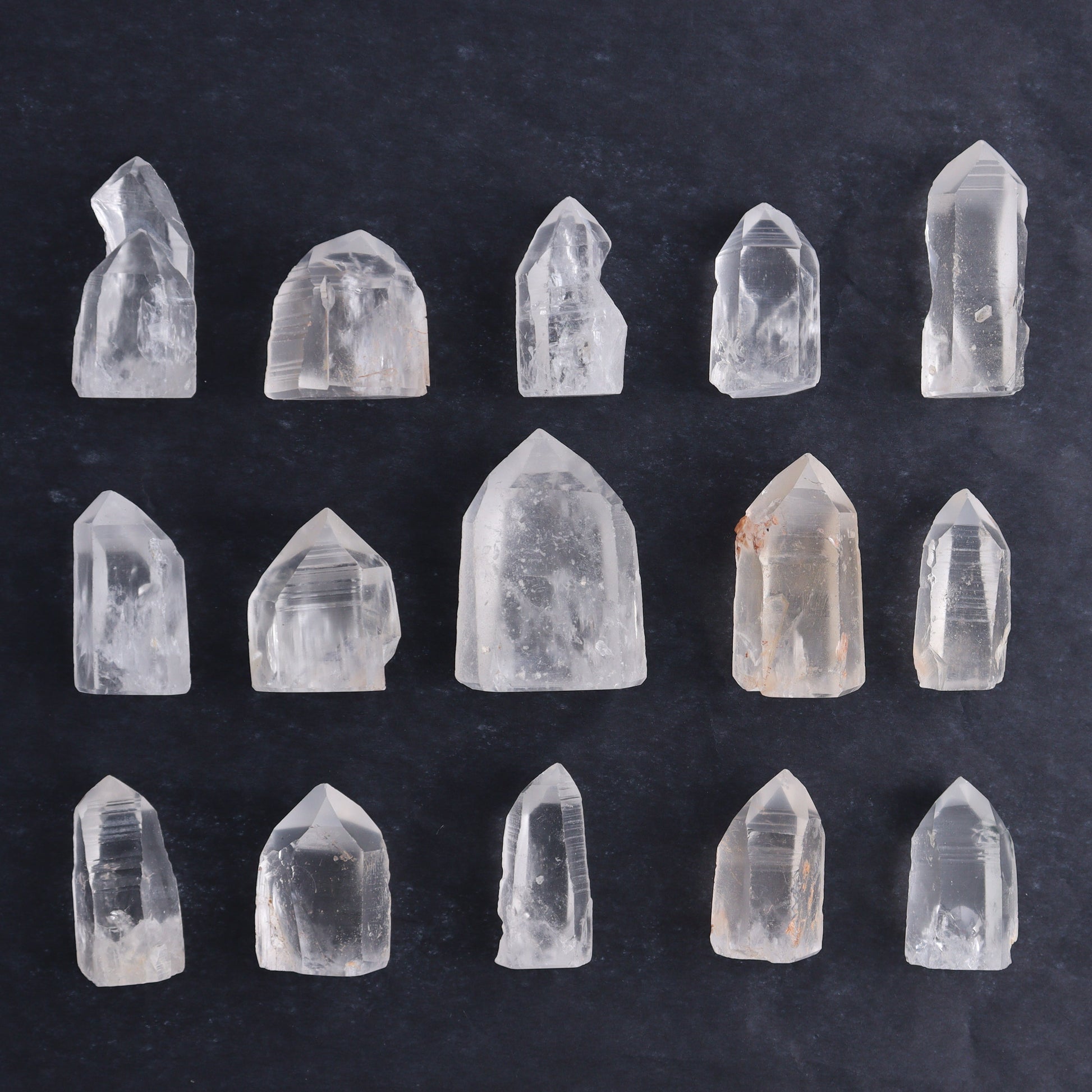 Lemurian Cut Bases Set of 15 - Expert Wholesale and Supplier of Wholesale Crystals & Bulk Gemstones, ["Brazil","Cut Base","Lemurian"]