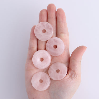 One Rose Quartz Donut - Expert Wholesale and Supplier of Wholesale Crystals & Bulk Gemstones, ["Donut","Rose Quartz"]
