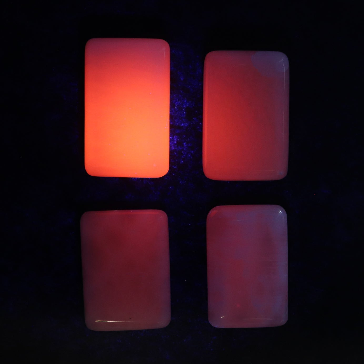 Pink Mangano Calcite Rectangles Set of 12