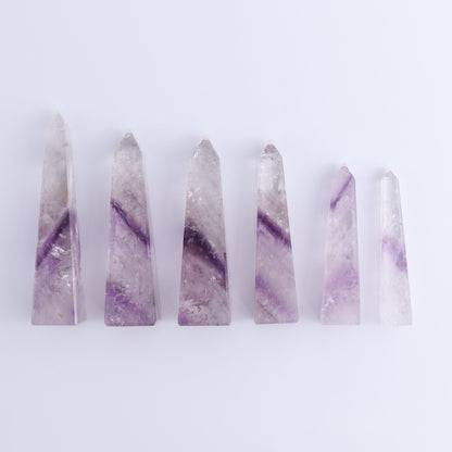 Amethyst Obelisks Set of 6 - Expert Wholesale and Supplier of Wholesale Crystals & Bulk Gemstones, ["Amethyst","Brazil","Obelisk"]