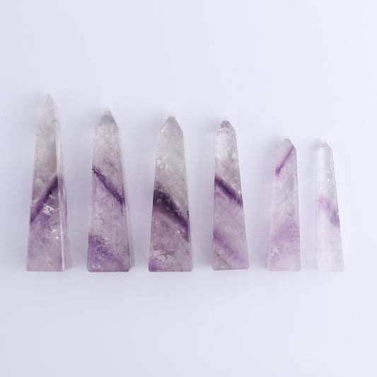 Amethyst Obelisks Set of 6 - Expert Wholesale and Supplier of Wholesale Crystals & Bulk Gemstones, ["Amethyst","Brazil","Obelisk"]