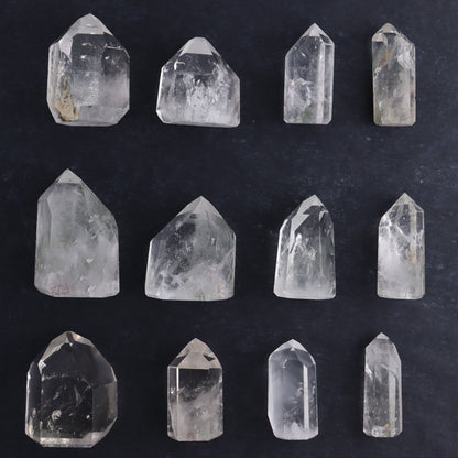 Garden Quartz Towers Set of 12 - Expert Wholesale and Supplier of Wholesale Crystals & Bulk Gemstones, ["Garden Quartz","Points","Quartz","Towers"]