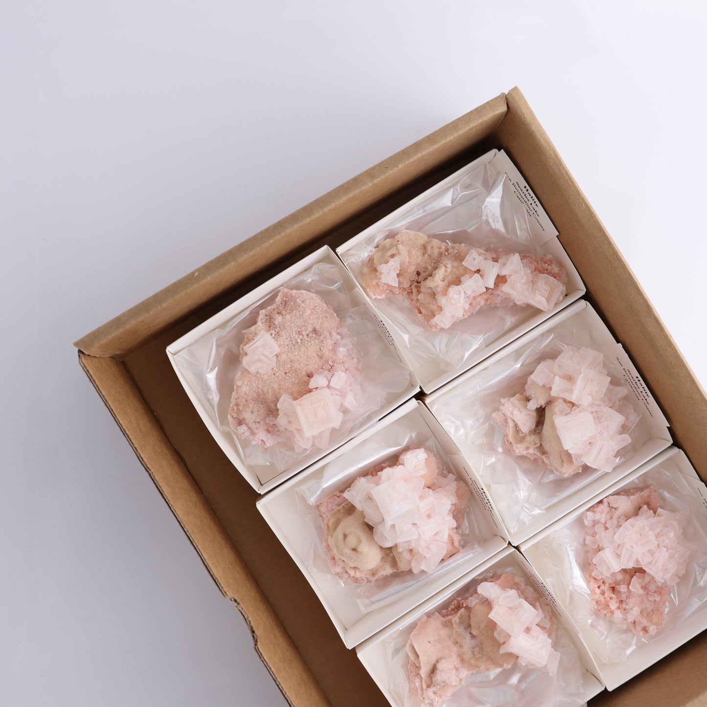Halite Flat of 6 - Expert Wholesale and Supplier of Wholesale Crystals & Bulk Gemstones, ["Flats","Halite","United States"]