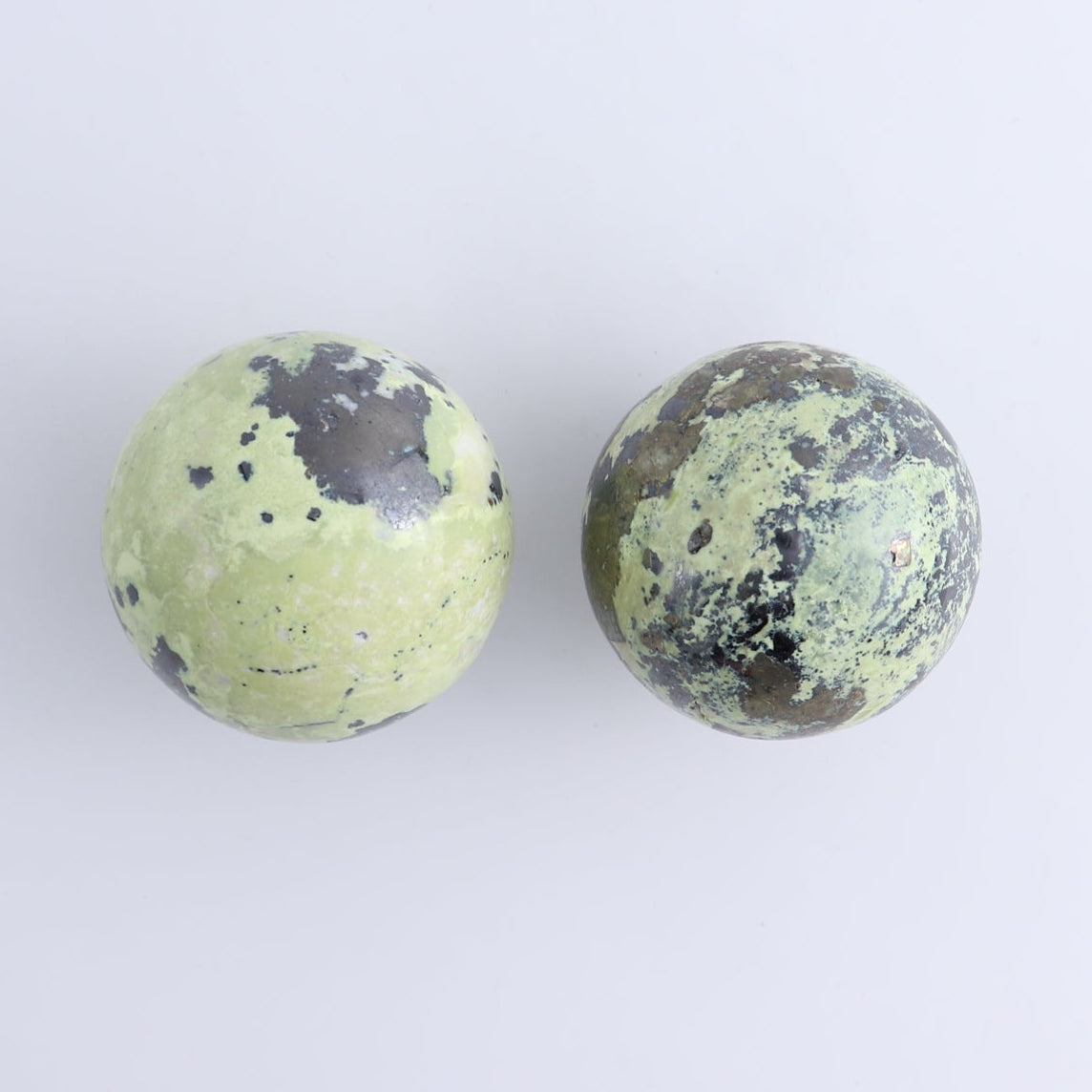 Serpentine Spheres Set of 6 - Expert Wholesale and Supplier of Wholesale Crystals & Bulk Gemstones, ["Peru","serpentine","Spheres"]