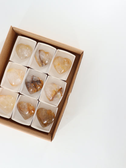 Golden Healer Quartz Hearts Set of 9 - Expert Wholesale and Supplier of Wholesale Crystals & Bulk Gemstones, []