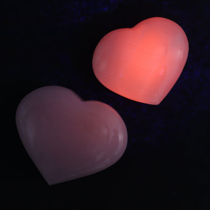 Pink Mangano Calcite Hearts Set of 6 - Expert Wholesale and Supplier of Wholesale Crystals & Bulk Gemstones, ["Calcite","Hearts","Madagascar","Pink Calcite"]