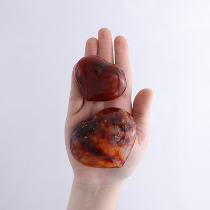 Carnelian Hearts Flat of 24 - Expert Wholesale and Supplier of Wholesale Crystals & Bulk Gemstones, ["carnelian","Hearts","Madagascar"]