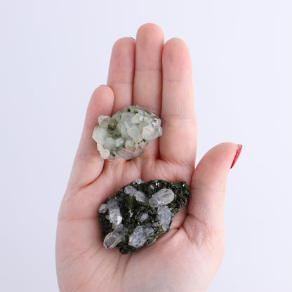Epidote Set of 15 - Expert Wholesale and Supplier of Wholesale Crystals & Bulk Gemstones, ["epidote","flat","Flats"]