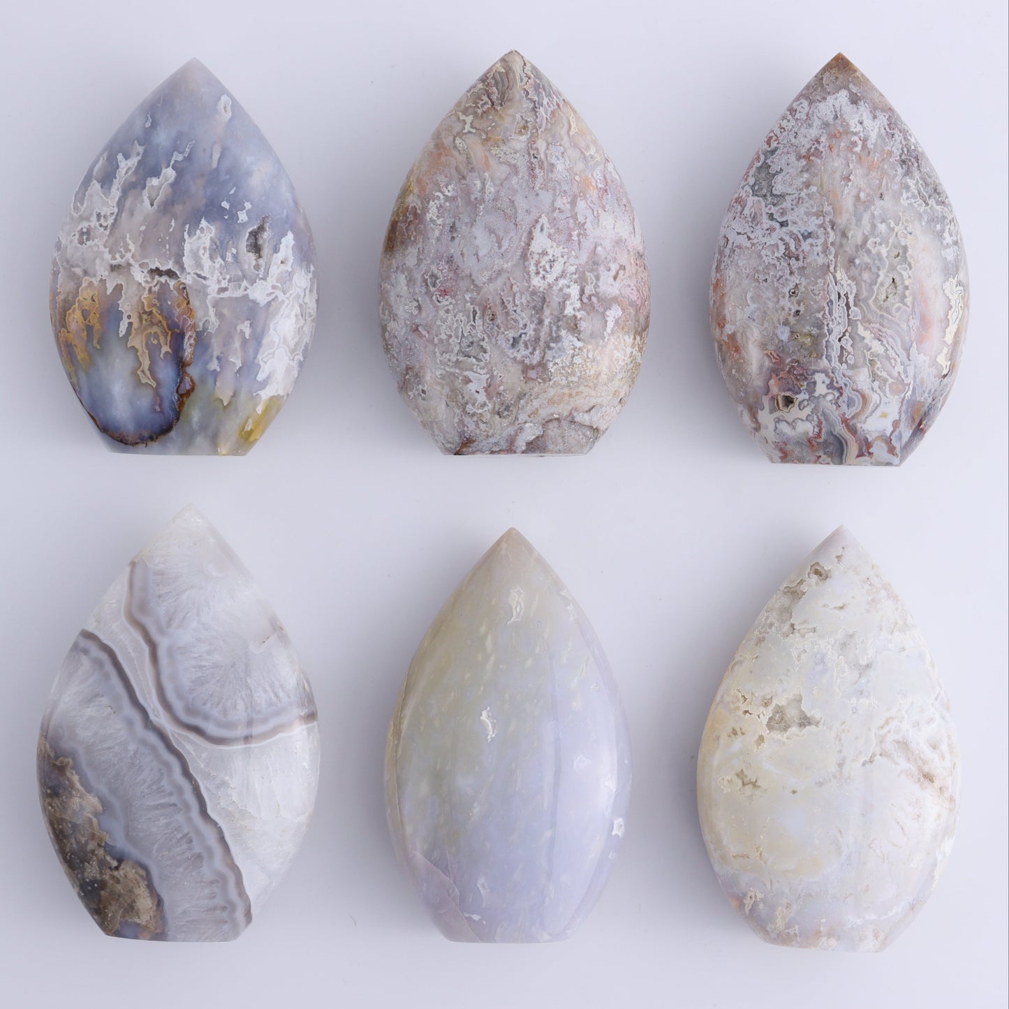 Agate Flames Set of 6 - Expert Wholesale and Supplier of Wholesale Crystals & Bulk Gemstones, ["Agate","flames"]