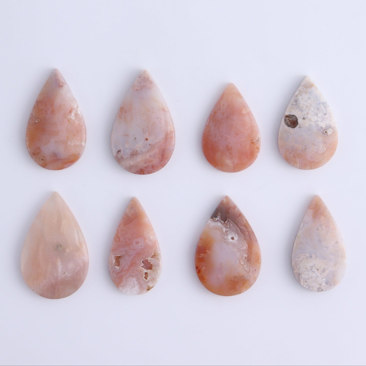One Pink Carnelian Teardrop Cab - Expert Wholesale and Supplier of Wholesale Crystals & Bulk Gemstones, ["Cabs","carnelian","Pink Carnelian","Teardrop"]