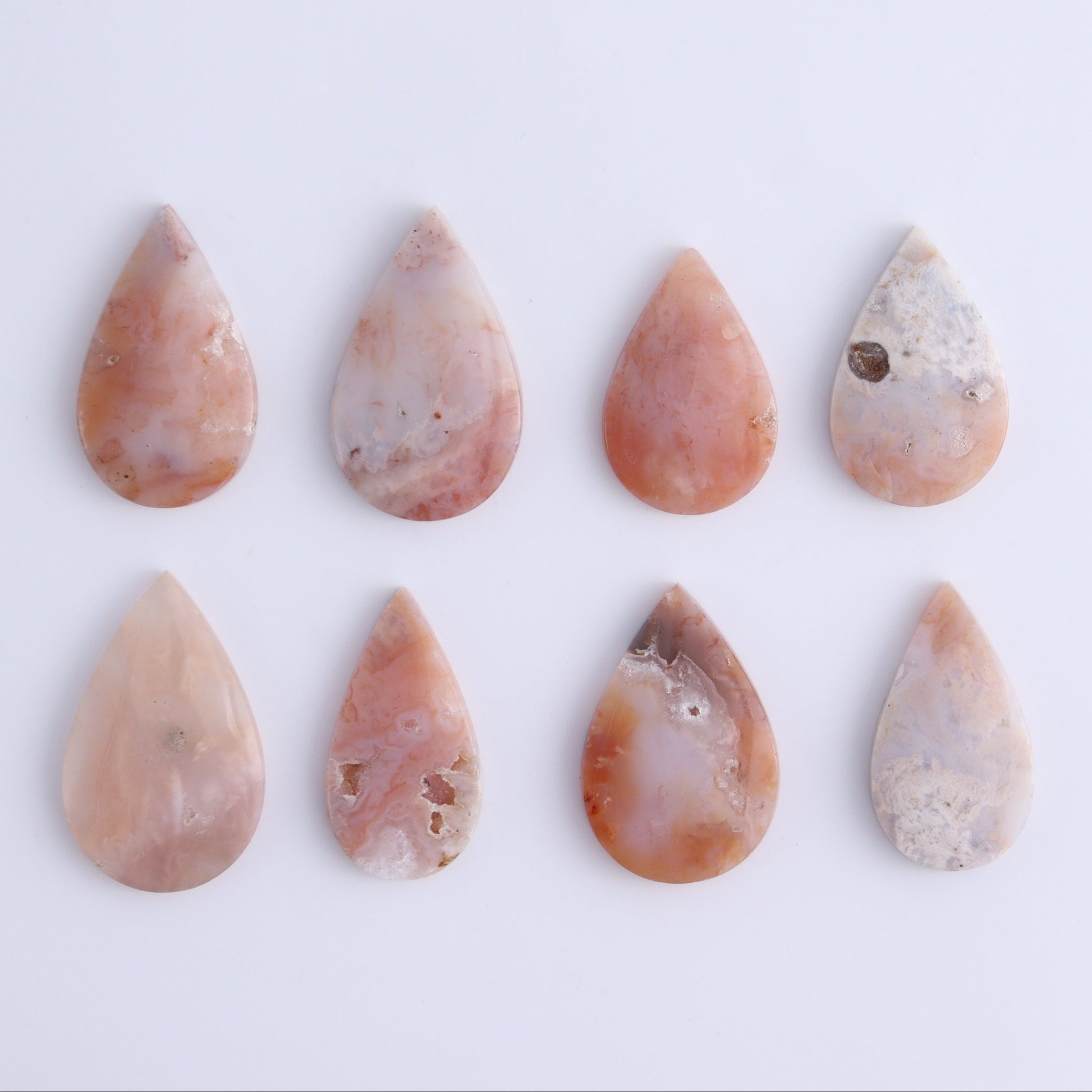 One Pink Carnelian Teardrop Cab - Expert Wholesale and Supplier of Wholesale Crystals & Bulk Gemstones, ["Cabs","carnelian","Pink Carnelian","Teardrop"]