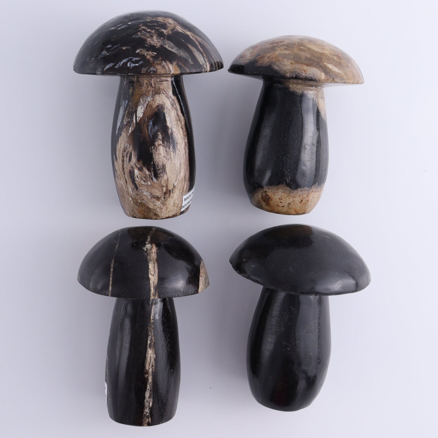 Petrified Wood Mushrooms Set of 4 - Expert Wholesale and Supplier of Wholesale Crystals & Bulk Gemstones, ["Indonesia","Mushrooms","Petrified Wood"]