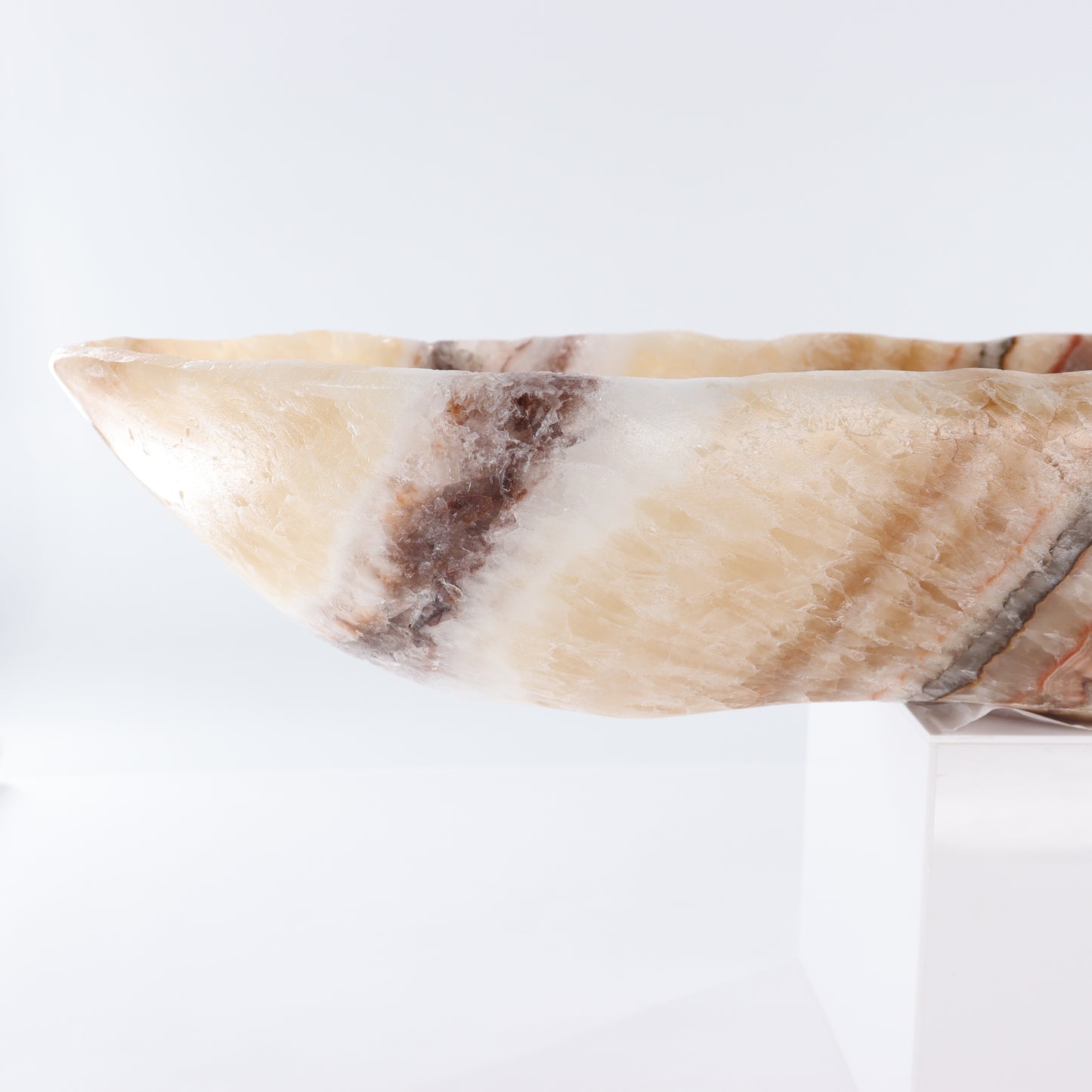 Mexican Onyx/Calcite Canoe Bowl - Expert Wholesale and Supplier of Wholesale Crystals & Bulk Gemstones, ["Bowls","Calcite","canoe","Mexico","onyx"]