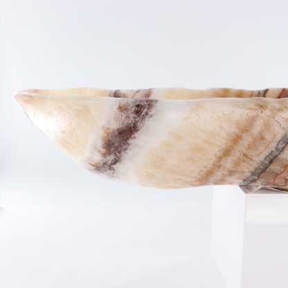Mexican Onyx/Calcite Canoe Bowl - Expert Wholesale and Supplier of Wholesale Crystals & Bulk Gemstones, ["Bowls","Calcite","canoe","Mexico","onyx"]