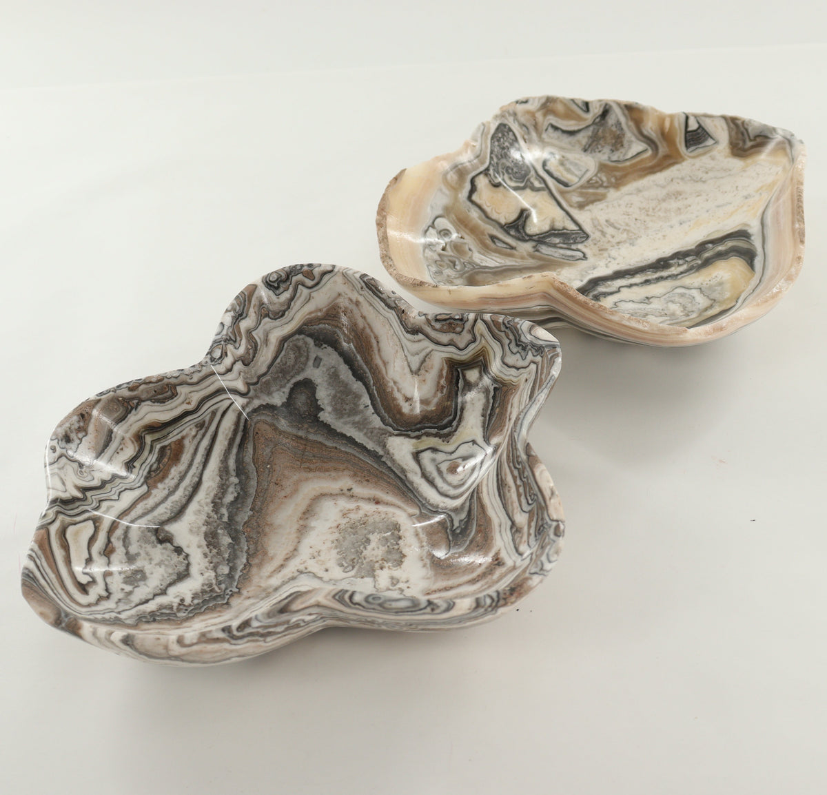 Zebra Onyx Bowl Set of 2 | Mi Esperanza Minerals | Supplier of Crystals and Onyx