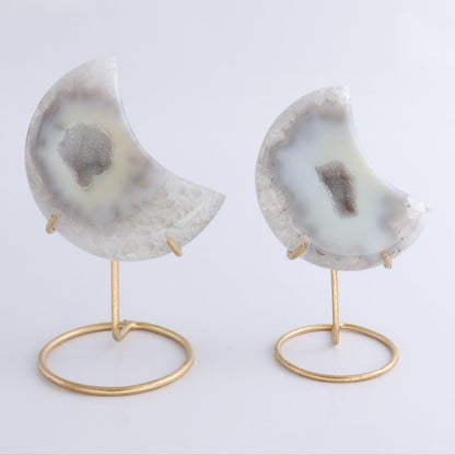 Agate Moons with Stand Set of 6 - Expert Wholesale and Supplier of Wholesale Crystals & Bulk Gemstones, ["Agate","Brazil","moons"]
