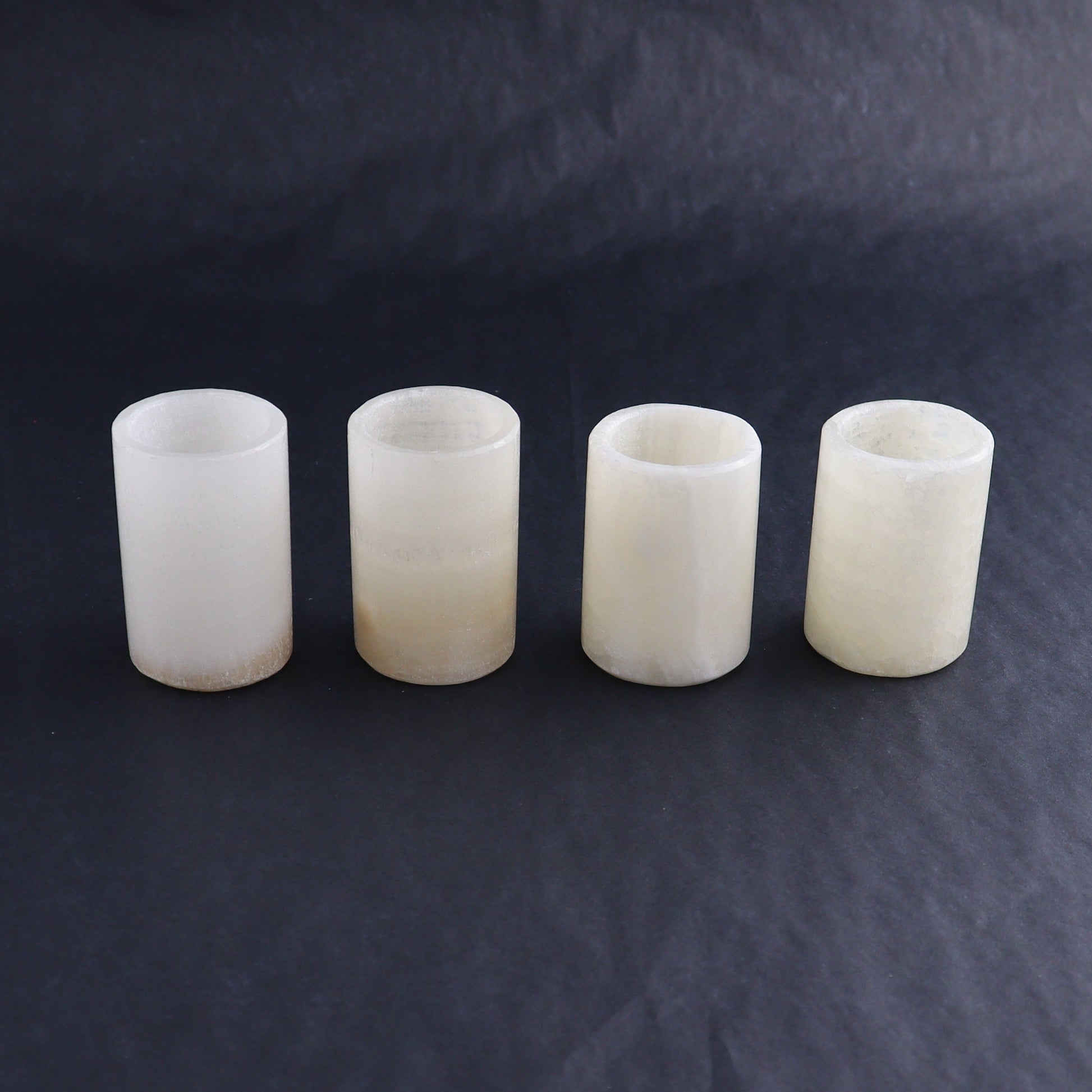 Shot Glass Set Mexican Onyx/Calcite White - Expert Wholesale and Supplier of Wholesale Crystals & Bulk Gemstones, ["Calcite","Catalog Onyx","Mexico","onyx","Shot Glasses"]