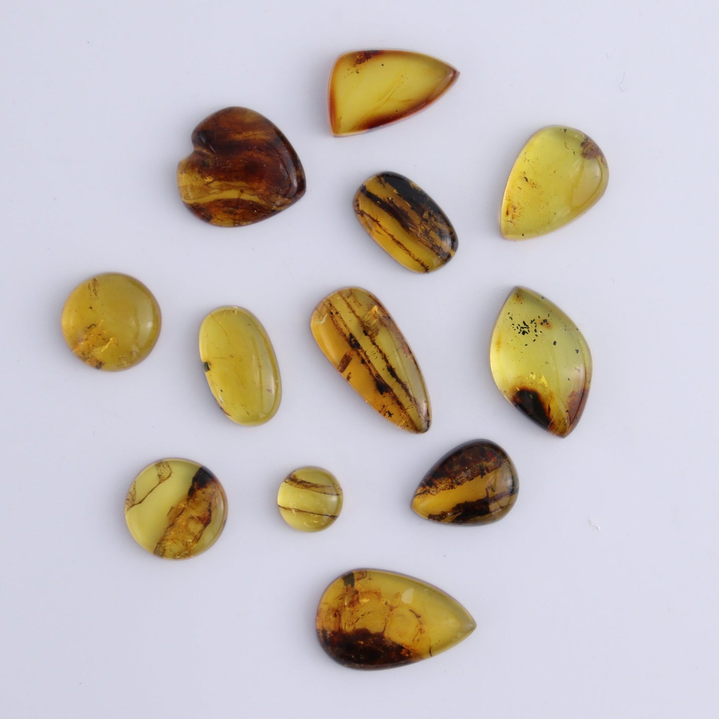 Amber Cabs Set of 12 - Expert Wholesale and Supplier of Wholesale Crystals & Bulk Gemstones, ["Amber","Cabs"]