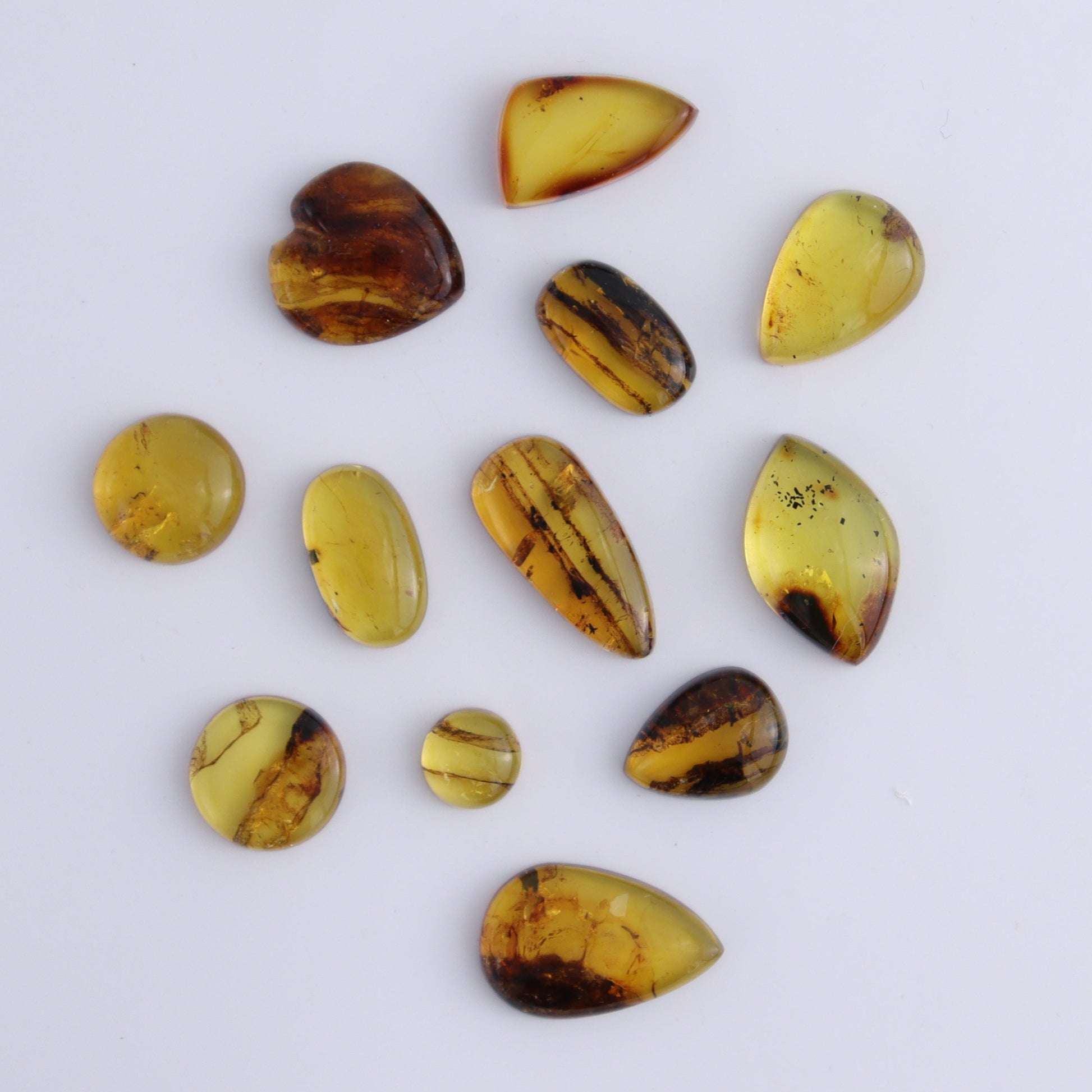 Amber Cabs Set of 12 - Expert Wholesale and Supplier of Wholesale Crystals & Bulk Gemstones, ["Amber","Cabs"]