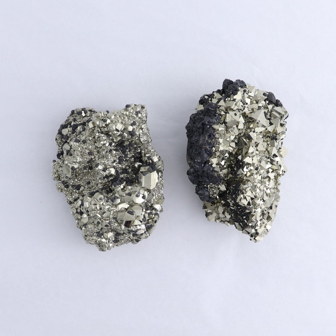 Pyrite Clusters Set of 7