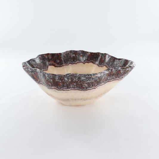 Mexican Onyx/Calcite Bowl 14" - Expert Wholesale and Supplier of Wholesale Crystals & Bulk Gemstones, ["Bowls","Calcite","Mexico","onyx"]