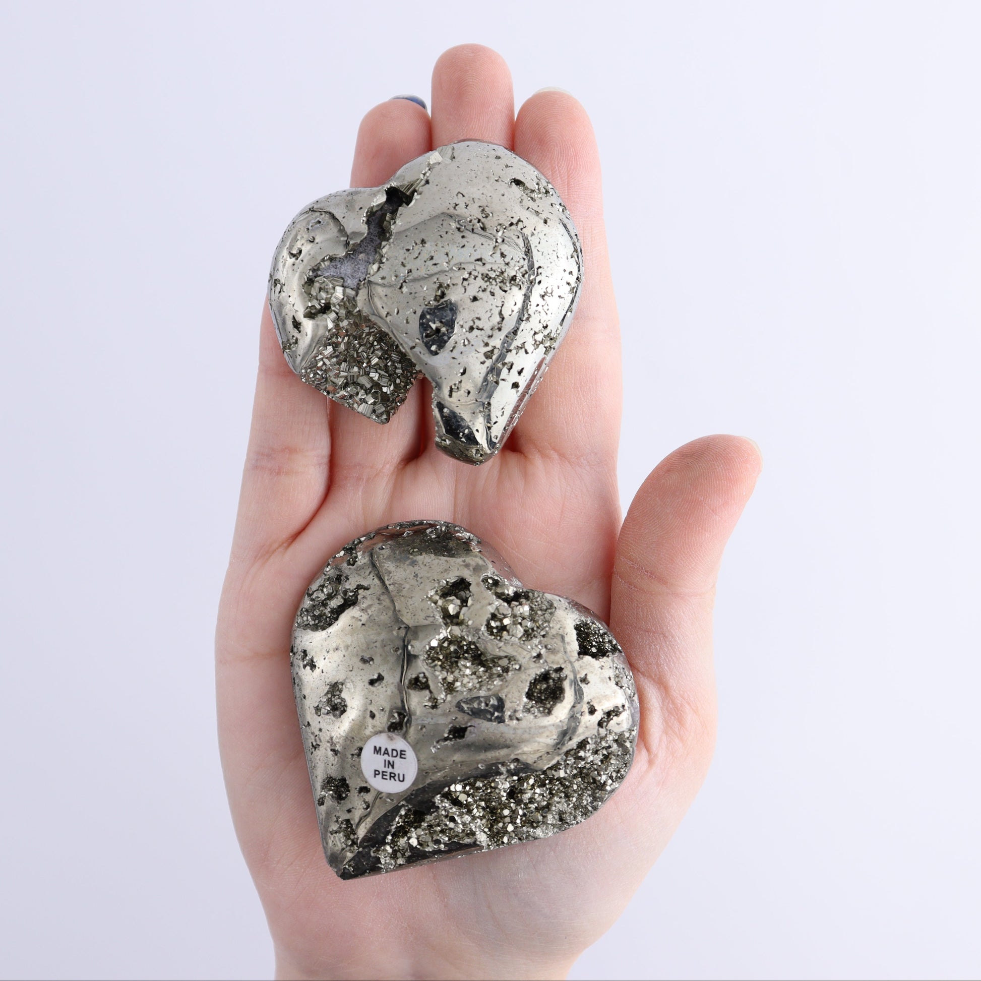 Pyrite Hearts Set of 9 - Expert Wholesale and Supplier of Wholesale Crystals & Bulk Gemstones, ["Hearts","Peru","Pyrite"]