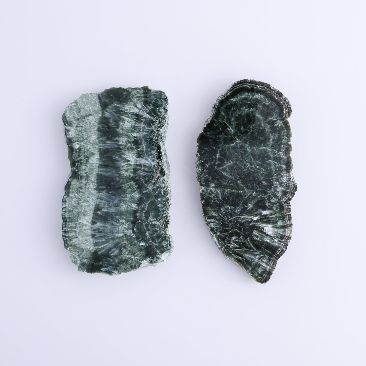 Seraphinite Slices Set of 6 - Expert Wholesale and Supplier of Wholesale Crystals & Bulk Gemstones, ["Russia","Seraphinite","Slices and Slabs"]