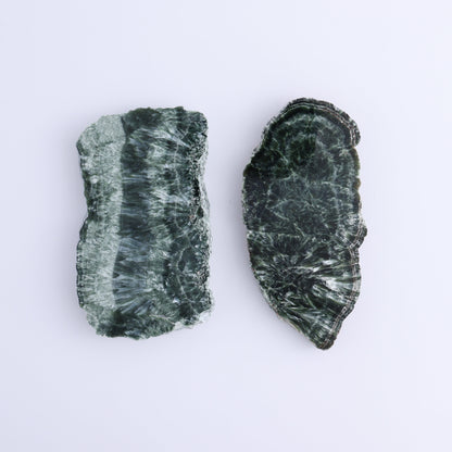 Seraphinite Slices Set of 6 - Expert Wholesale and Supplier of Wholesale Crystals & Bulk Gemstones, ["Russia","Seraphinite","Slices and Slabs"]