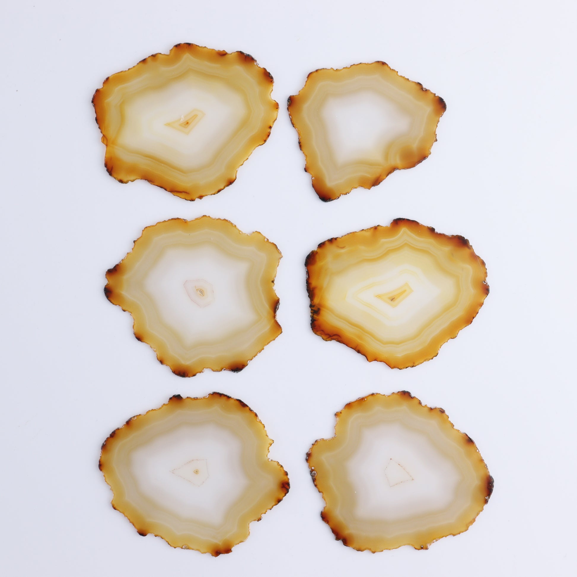 Iris Agate Slices Set of 6 - Expert Wholesale and Supplier of Wholesale Crystals & Bulk Gemstones, ["Agate","Iris Agate","Slices and Slabs"]