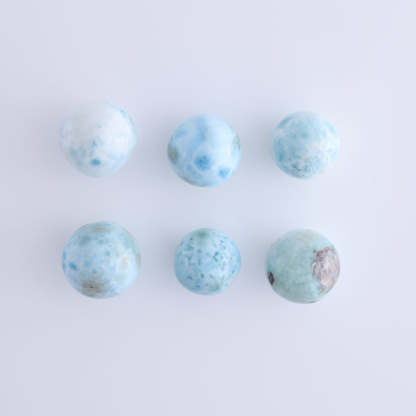 Larimar Spheres Set of 15 - Expert Wholesale and Supplier of Wholesale Crystals & Bulk Gemstones, ["Larimar","Spheres"]