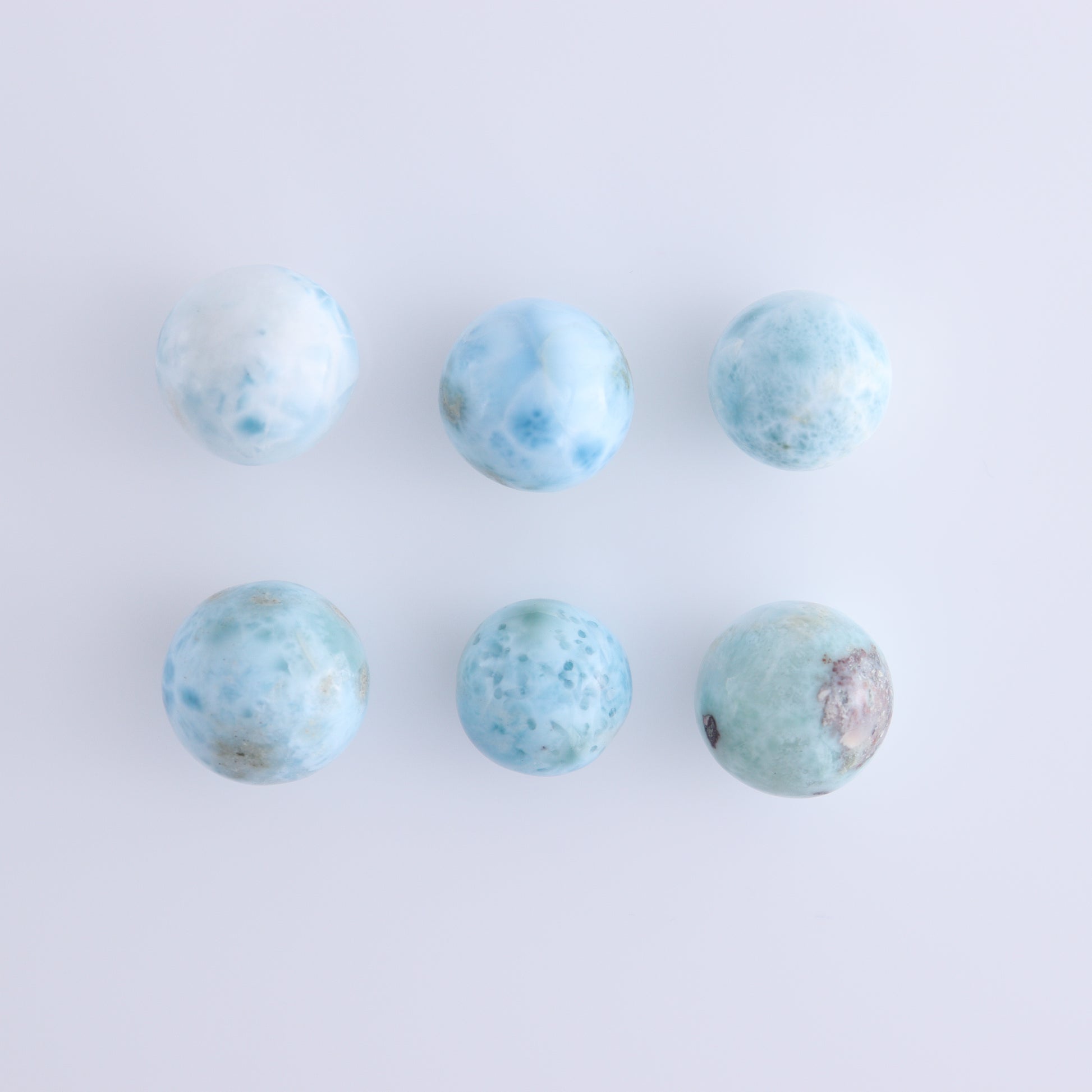 Larimar Spheres Set of 15 - Expert Wholesale and Supplier of Wholesale Crystals & Bulk Gemstones, ["Larimar","Spheres"]