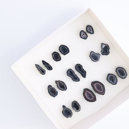 Tabasco Geodes 9 Pairs - Expert Wholesale and Supplier of Wholesale Crystals & Bulk Gemstones, ["Geodes","Tabasco Geode"]