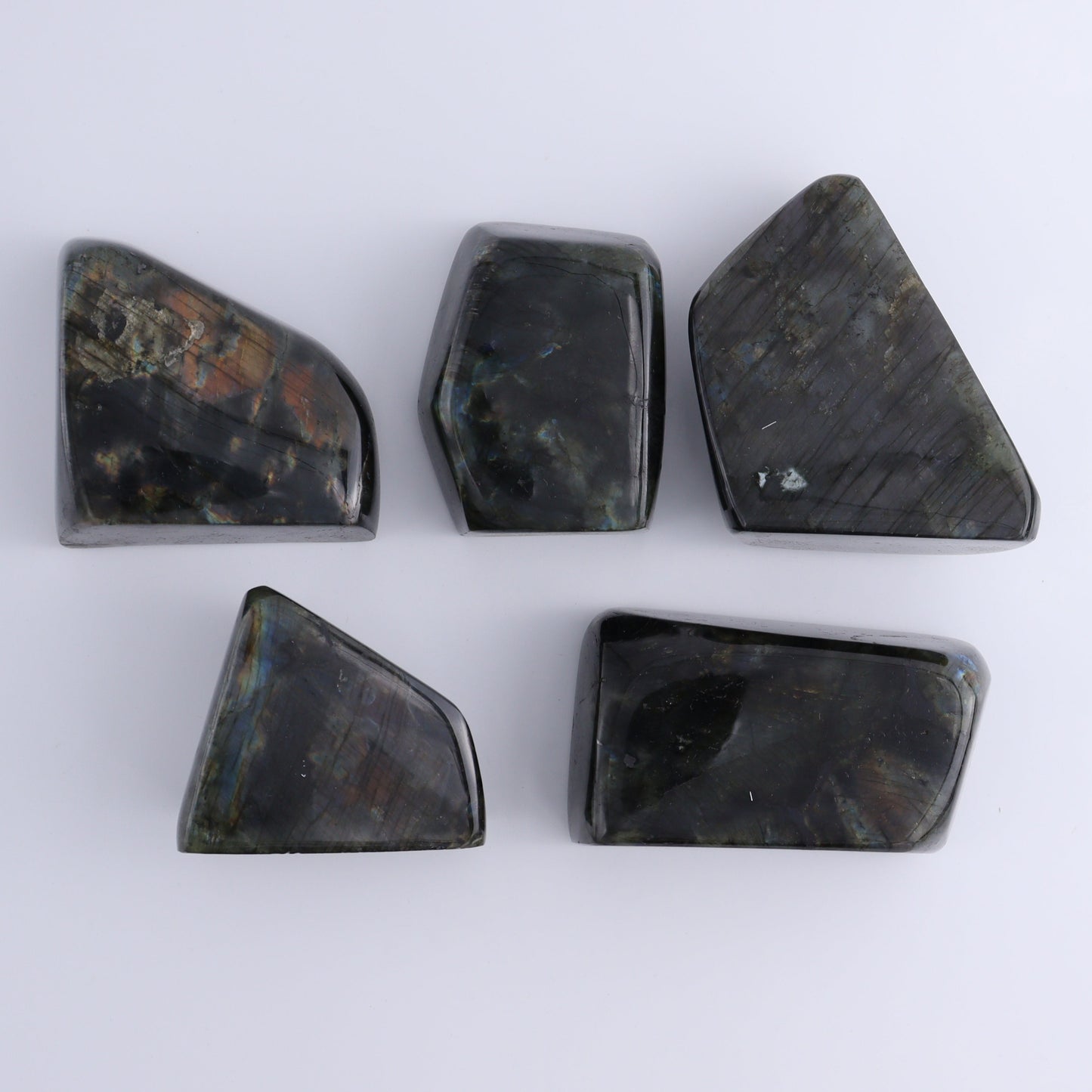 Labradorite Freeform Set of 5 - Expert Wholesale and Supplier of Wholesale Crystals & Bulk Gemstones, ["Freeforms","Labradorite","Madagascar"]