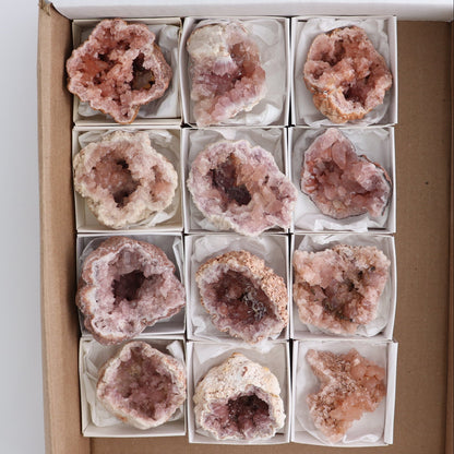 Pink Amethyst Geodes Set of 12