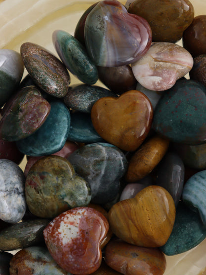 1/2kg Ocean Jasper Hearts - Expert Supplier of Wholesale Crystals & Bulk Gemstones