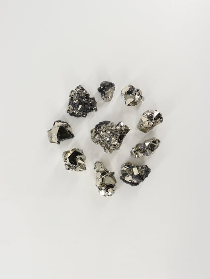 Rough Octahedral Pyrite Set of 10 - Expert Wholesale and Supplier of Wholesale Crystals & Bulk Gemstones, []