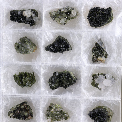 Epidote Set of 15 - Expert Wholesale and Supplier of Wholesale Crystals & Bulk Gemstones, ["epidote","flat","Flats"]