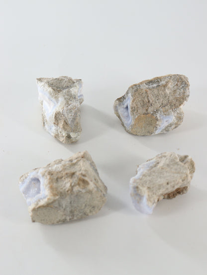 Blue Lace Agate Clusters Set of 4 - Expert Wholesale and Supplier of Wholesale Crystals & Bulk Gemstones, []