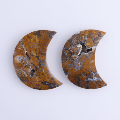 Brecciated Jasper Moons, Stars, Towers, Clouds, and Flames Set of 11