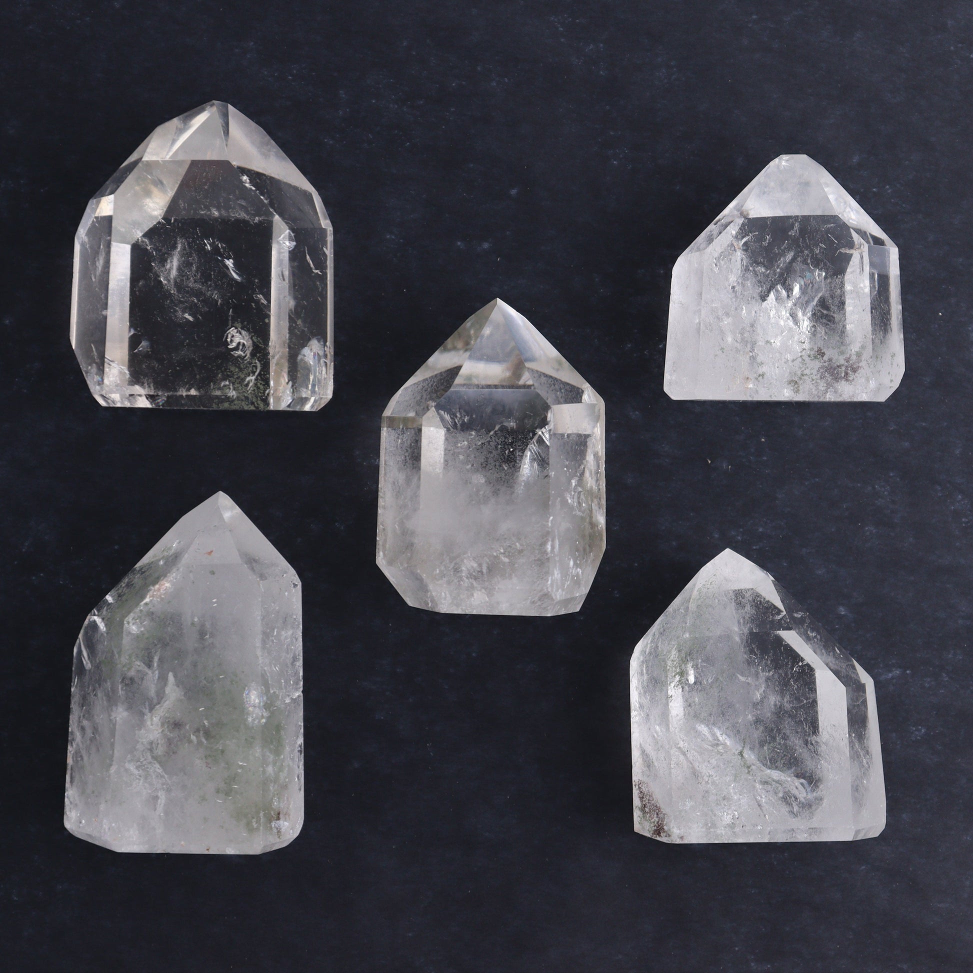Garden Quartz Towers Set of 12 - Expert Wholesale and Supplier of Wholesale Crystals & Bulk Gemstones, ["Garden Quartz","Points","Quartz","Towers"]
